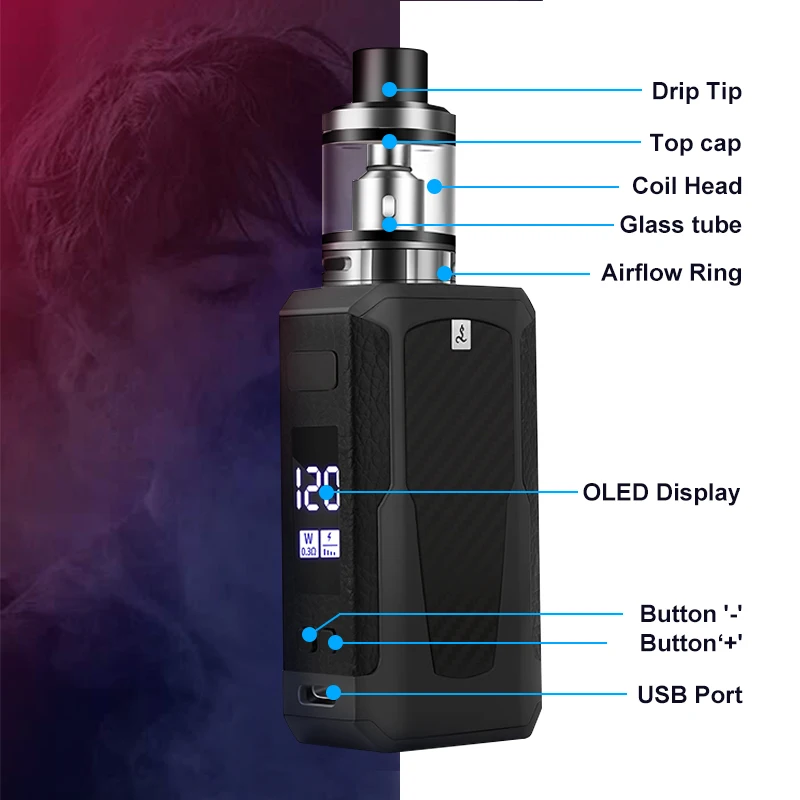 Vape Pen Smoke 120W 1800mah 2.5ml Atomizer - Image 5