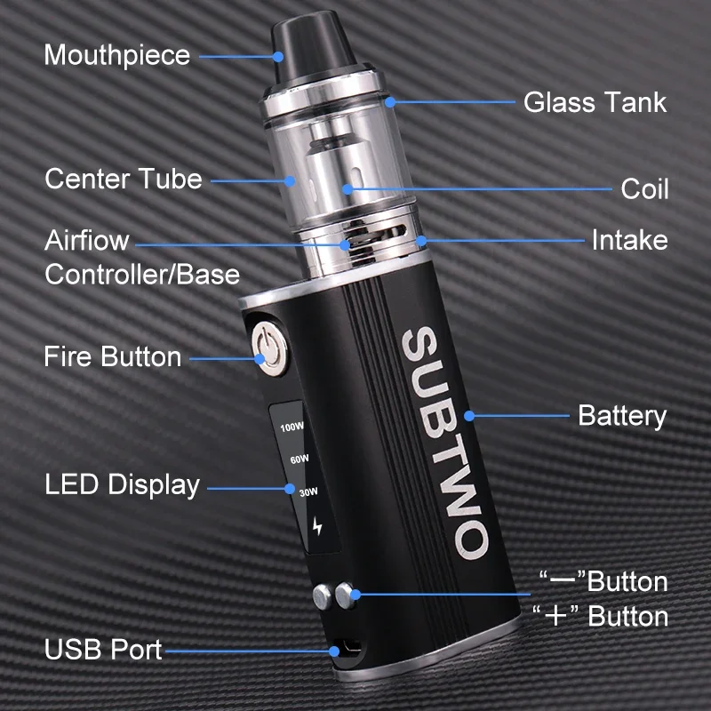 SUBTWO Bottom Atomizer Vaper Vape Smoke Pen - Image 2