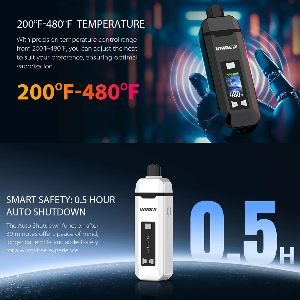 Yocan Vane 2 Dry Herb Vaporizer 1200mAh - Image 4